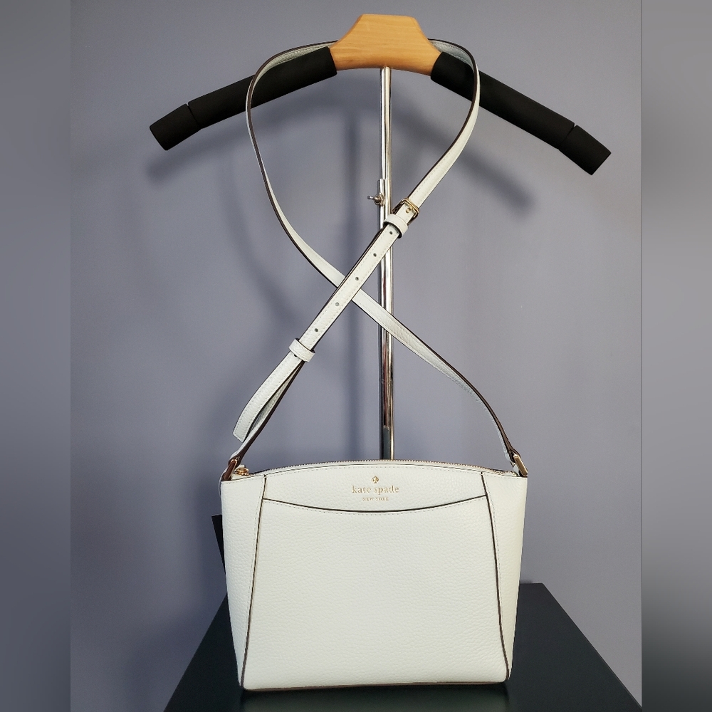 Kate Spade Monica Baby Blue Pebbled Leather Crossbody Bag. Brand New!